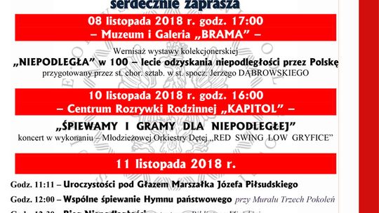 11 listopada - obchody w Gryficach