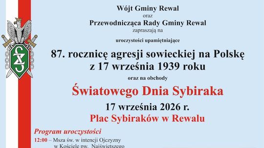 17 września 2026 r. – 87. rocznica agresji sowieckiej na Polskę w 1939 r. Światowy Dzień Sybiraka