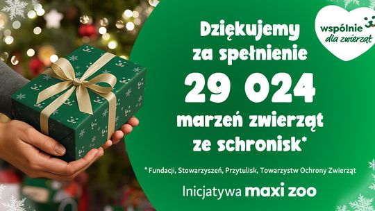 29 tysięcy prezentów dla zwierząt – Maxi Zoo podsumowuje świąteczną akcję