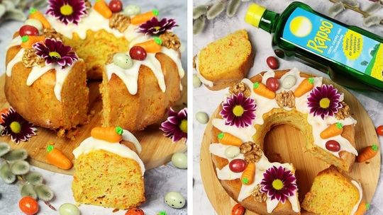 Babka marchewkowa z cytrynowym lukrem