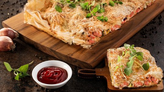 Chrupiący wędliniarski placek drwala