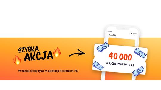 Co tydzień do zdobycia 40 tys. voucherów - wraca „Szybka akcja" w aplikacji Rossmann PL