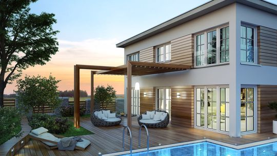 Drewno i basen, czyli wakacje za domem