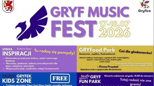 Gryf Music Fest 2026 w Gryficach. Dwa dni koncertów, atrakcji i rodzinnej zabawy