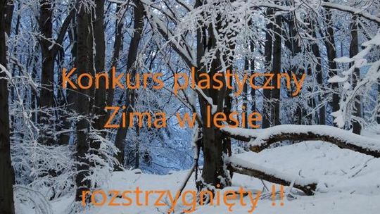 Nadleśnictwo Gryfice: Konkurs plastyczny pn.:”Zima w lesie” rozstrzygnięty