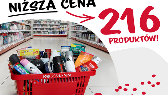 Nowe, niższe ceny na 216 popularnych produktów z Rossmanna