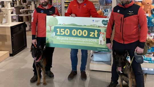 „Przyjaźń Łączy – Wspólnie dla Zwierząt” – klienci Maxi Zoo przekazali blisko milion złotych na wsparcie psów ratowniczych GOPR!
