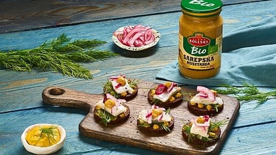 Skandynawski śledzik z dodatkiem  ekologicznej Musztardy Sarepskiej BIO Roleski