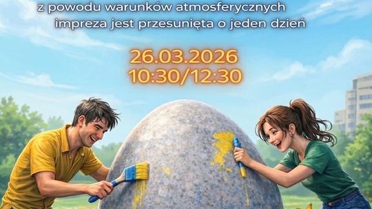 Studenci ZUT - konkurs w malowaniu betonowych pisanek