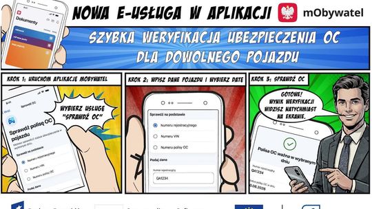 Sukces nowej usługi: już ponad 310 tysięcy razy sprawdzono OC pojazdu w mObywatelu