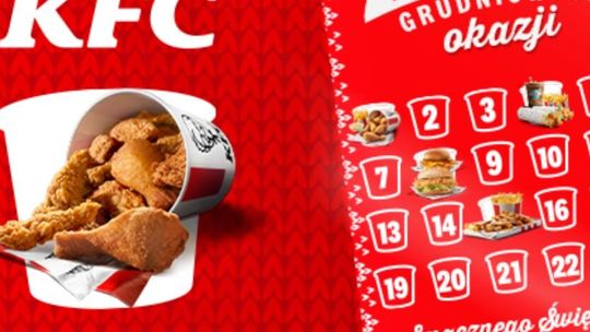 Świąteczny prezent, na który czekali fani kurczaka, już jest! W aplikacji KFC właśnie wystartował Kalendarz Grudniowych Okazji