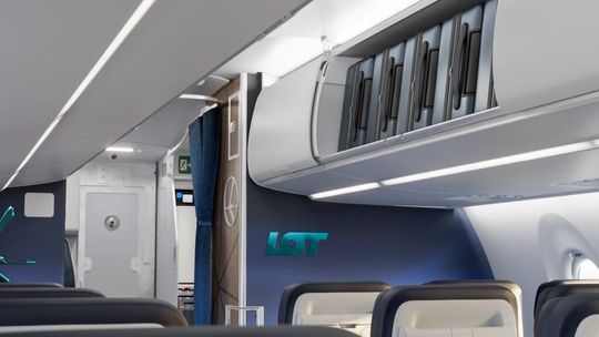 Tak będą wyglądały wnętrza samolotów Airbus A220 we flocie Polskich Linii Lotniczych LOT