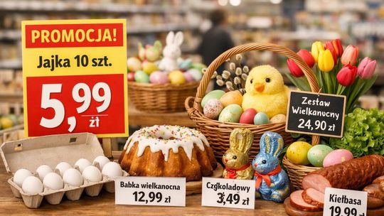 Wielkanoc 2026: koszyk świąteczny drożeje o 3,6% według Moja Gazetka — jajka, groszek i biała kiełbasa uderzają w portfel. Jak zaplanować tańsze zakupy? Wielkanoc 2026: koszyk świąteczny drożeje o 3,6% według Moja Gazetka — jajka, groszek i biała kiełbasa uderzają w portfel. Jak zaplanować tańsze zakupy?