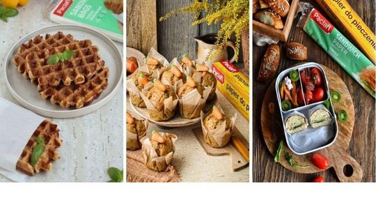 Wytrawne smakołyki na drogę – babeczki marchewkowe, gofry orkiszowe i bułeczki z sezamem