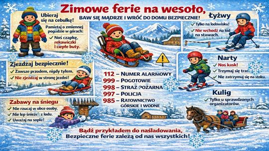ZIMOWE FERIE – BAW SIĘ MĄDRZE I WRÓĆ DO DOMU BEZPIECZNIE! ZIMOWE FERIE – BAW SIĘ MĄDRZE I WRÓĆ DO DOMU BEZPIECZNIE!