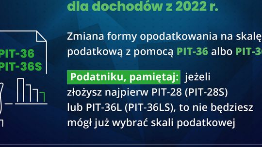 Zmiana formy opodatkowania na skalę podatkową