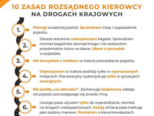 GDDKiA: drogowy dekalog bezpiecznego kierowcy. Czy stosujesz się do najważniejszych zasad na drodze?