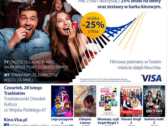 Objazdowe Kino VISA w Trzebiatowie – już 28 lutego