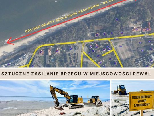 Ruszyło sztuczne zasilanie brzegu w Rewalu