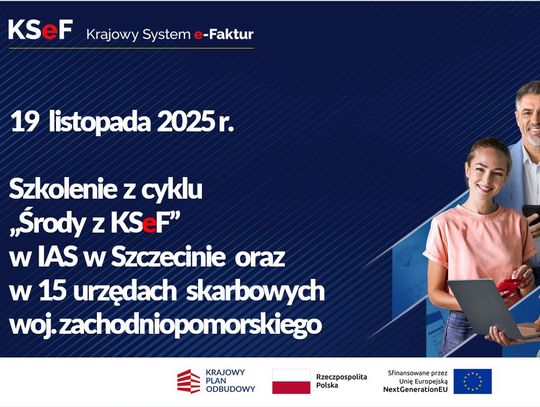 Środy z KSeF — bezpłatne szkolenia o Krajowym Systemie e‑Faktur (online i stacjonarnie) do połowy grudnia 2025; szczegóły na stronach BIP