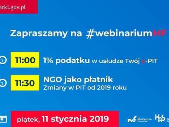 Webinarium o 1 proc. w usłudze Twój e-PIT i zmianach dla NGO jako płatników