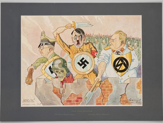 Wojna w karykaturze. Grafiki Stanisława Toegla, wystawa czasowa Wojna w karykaturze. Grafiki Stanisława Toegla, wystawa czasowa