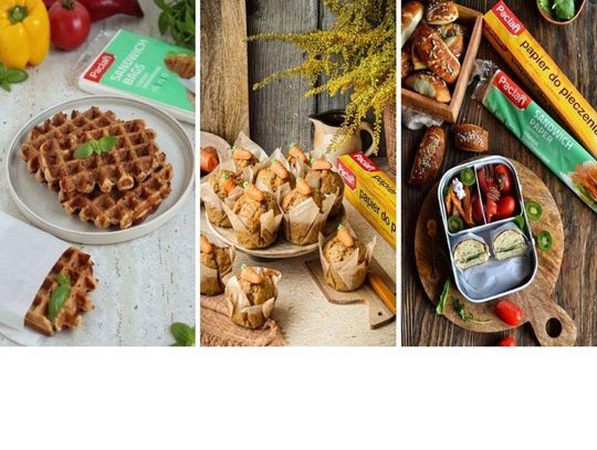 Wytrawne smakołyki na drogę – babeczki marchewkowe, gofry orkiszowe i bułeczki z sezamem