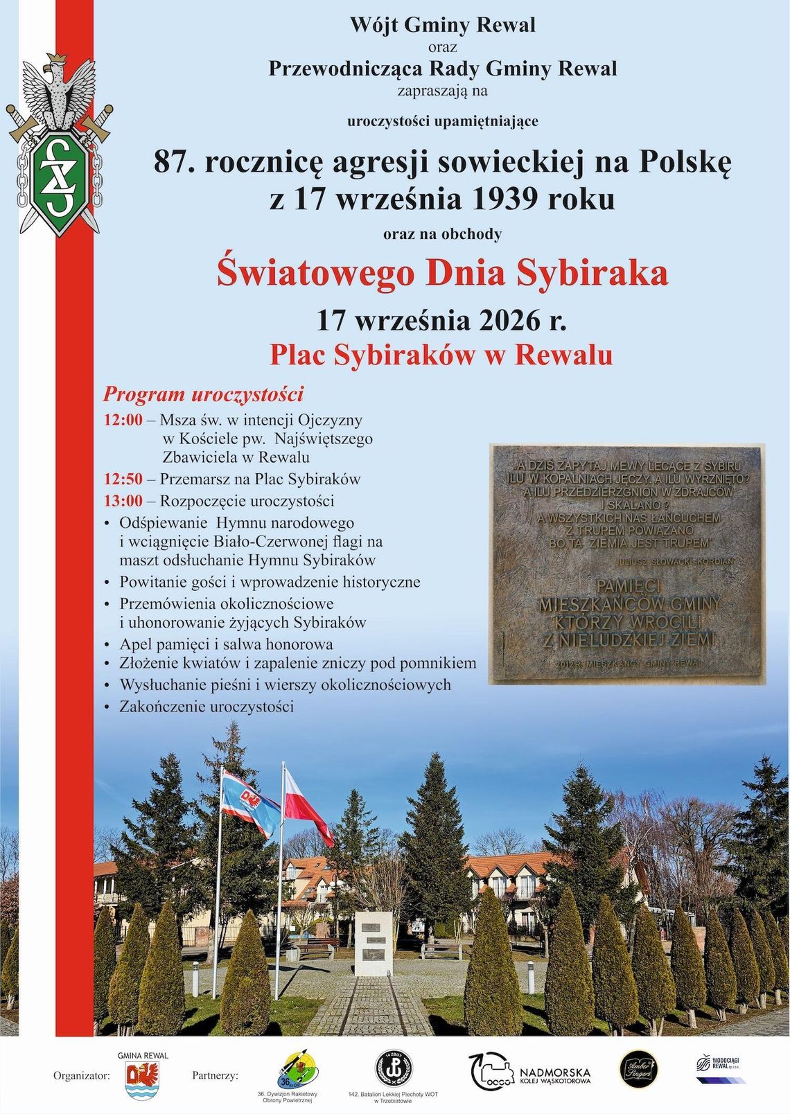 17 września 2026 r. – 87. rocznica agresji sowieckiej na Polskę w 1939 r. Światowy Dzień Sybiraka 17 września 2026 r. – 87. rocznica agresji sowieckiej na Polskę w 1939 r. Światowy Dzień Sybiraka