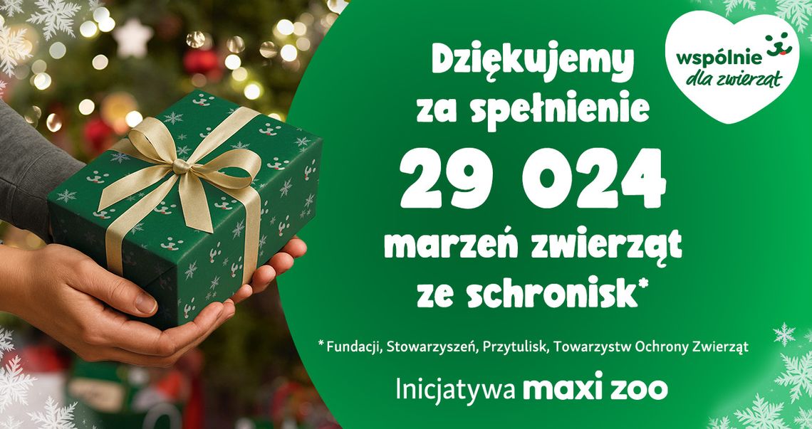 29 tysięcy prezentów dla zwierząt – Maxi Zoo podsumowuje świąteczną akcję 29 tysięcy prezentów dla zwierząt – Maxi Zoo podsumowuje świąteczną akcję