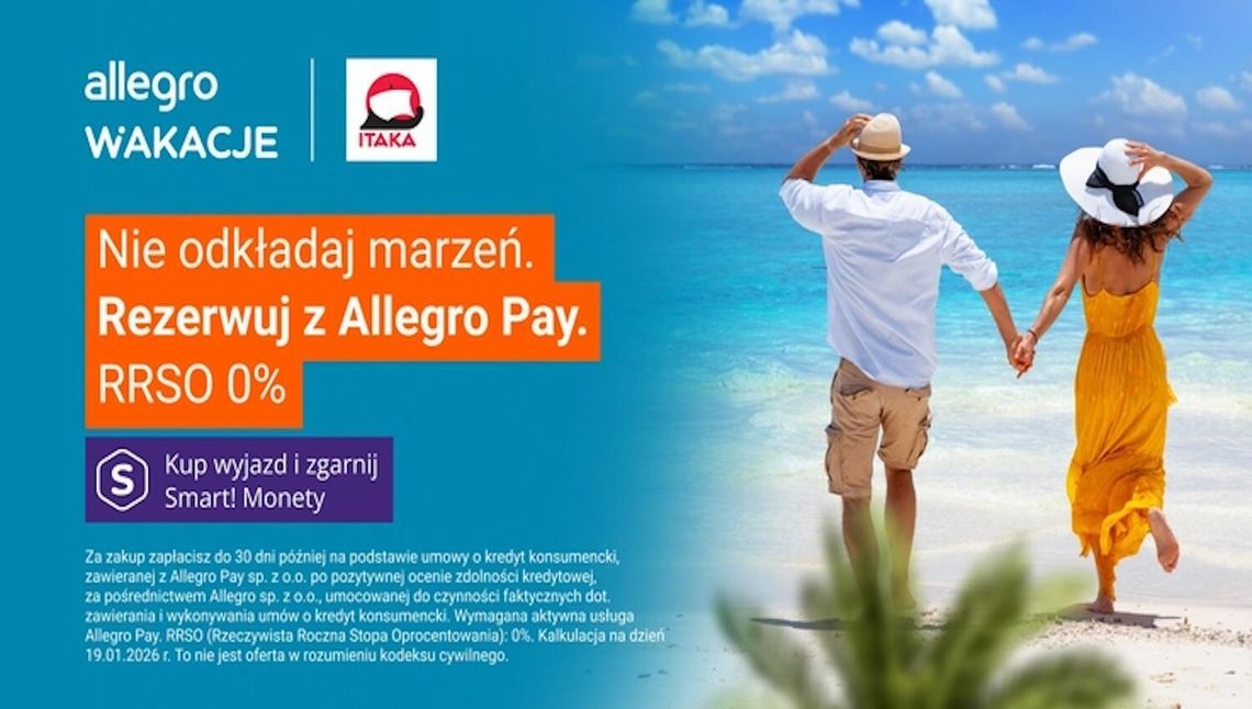 Allegro Wakacje przyspiesza rozwój. Rezerwacje z wyprzedzeniem oraz Allegro Pay już dostępne na platformie Allegro Wakacje przyspiesza rozwój. Rezerwacje z wyprzedzeniem oraz Allegro Pay już dostępne na platformie