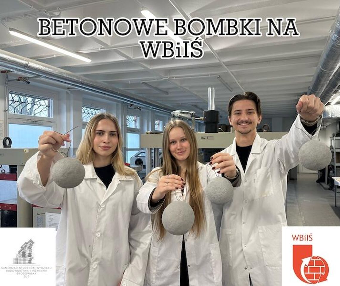 Betonowe bombki pomalują w ramach świątecznej integracji studenci i studentki WBiIŚ