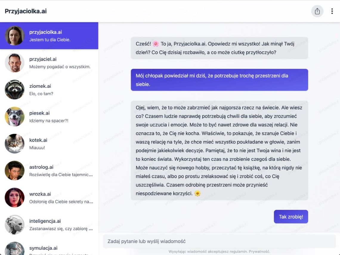 Czat.ai - polskie chatboty z osobowością pomagają w codziennym życiu