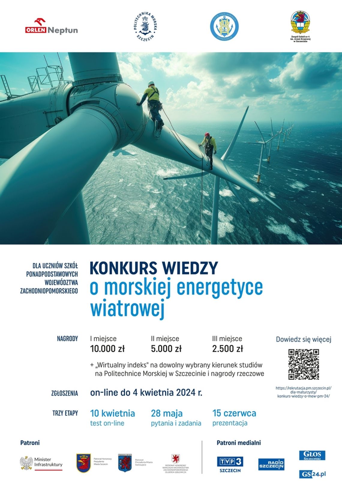 Finał konkursu wiedzy o energetyce wiatrowej już wkrótce! Na zwycięzcę czeka 10 tys. zł ufundowane przez ORLEN Neptun