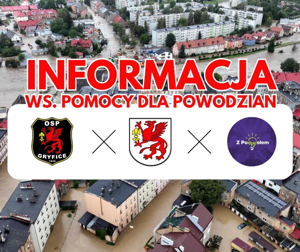 Gmina Gryfice organizuje zbiórkę dla poszkodowanych powodzią