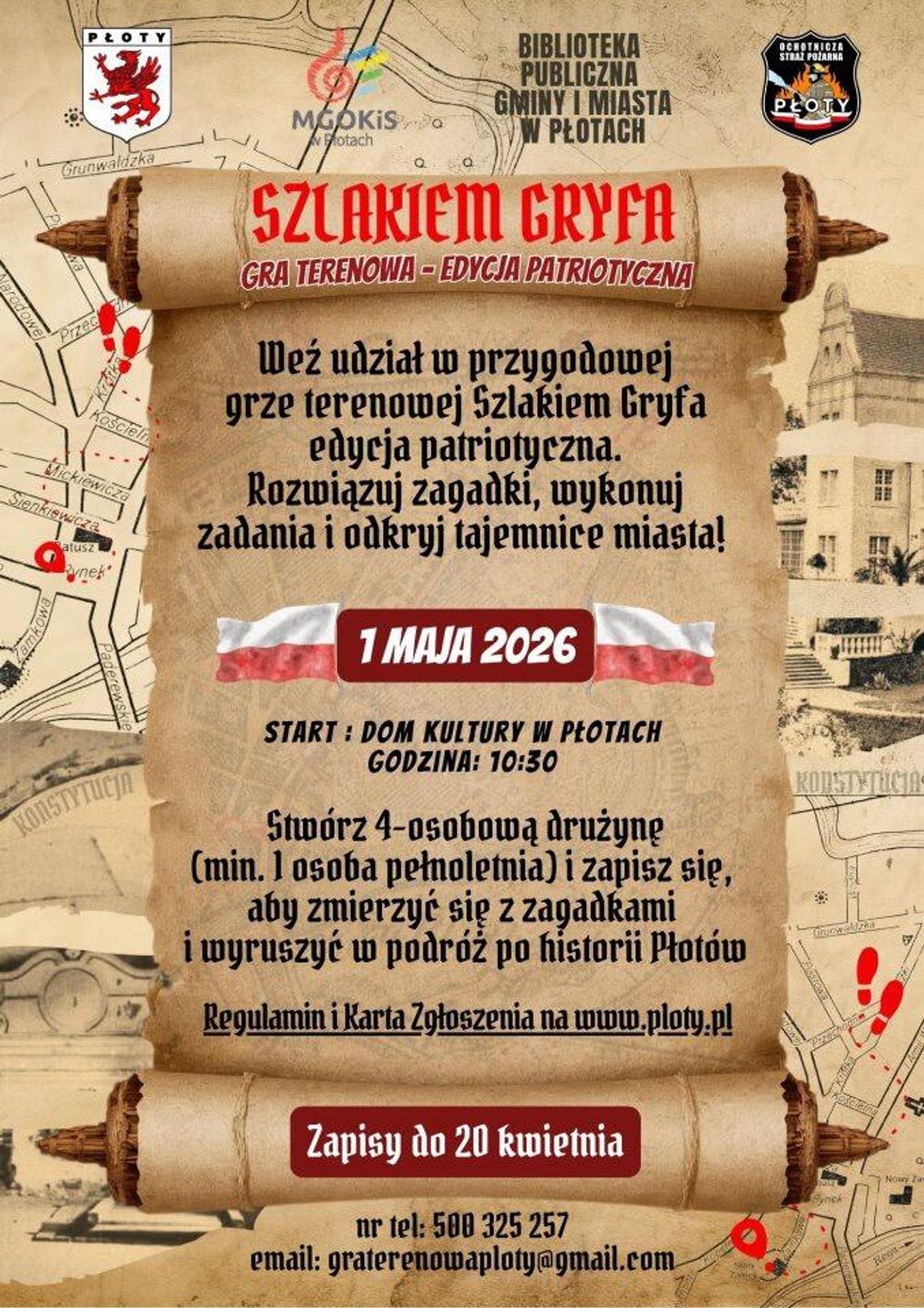 Gra terenowa Szlakiem Gryfa - Regulamin i Karta Zgłoszenia