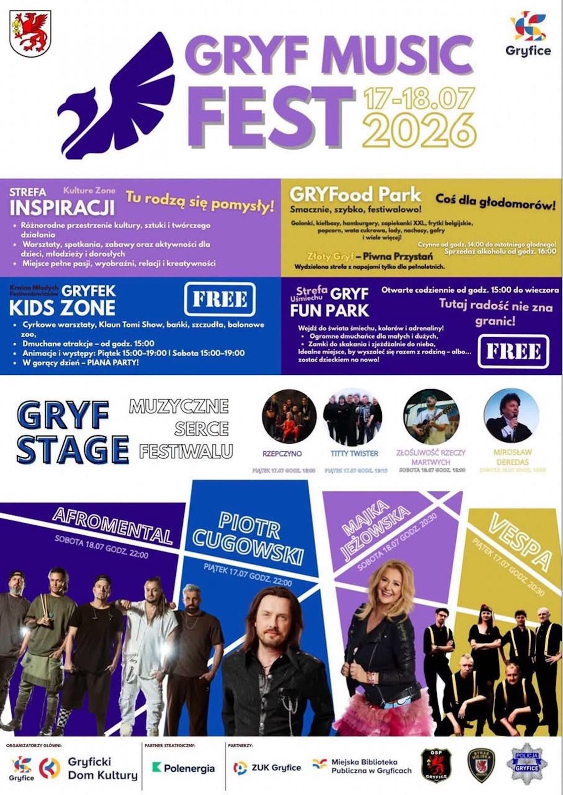 Gryf Music Fest 2026 w Gryficach. Dwa dni koncertów, atrakcji i rodzinnej zabawy Gryf Music Fest 2026 w Gryficach. Dwa dni koncertów, atrakcji i rodzinnej zabawy