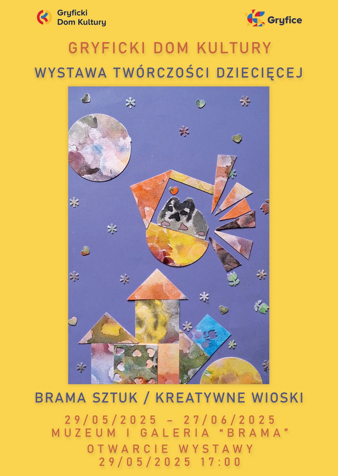 Gryficki Dom Kultury zaprasza na wystawę „Twórczość Dziecięca – Brama Sztuk / Kreatywne Wioski”.