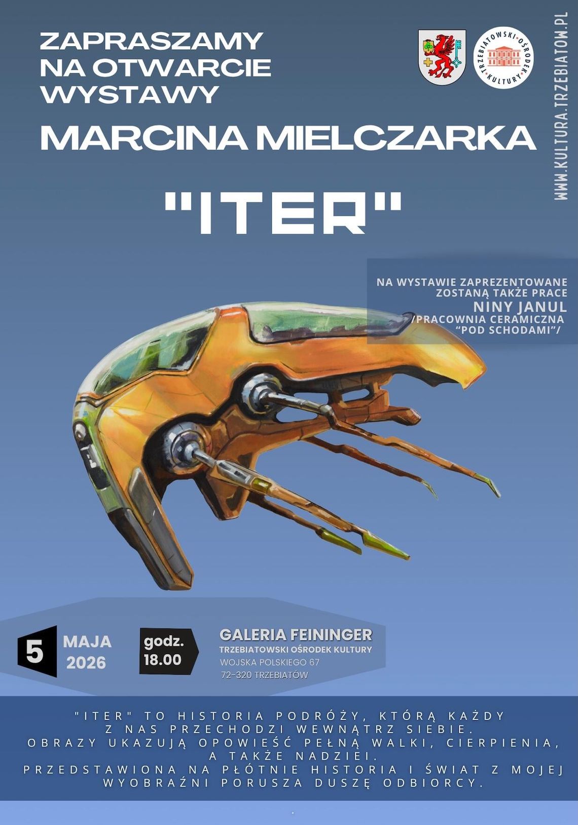 ITER — Wewnętrzna podróż Marcina Mielczarka: obrazy o walce, cierpieniu i nadziei. Otwarcie 5 maja 2026, godz. 18:00, Galeria Feininger;