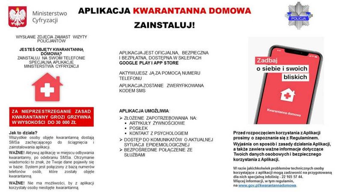 Jesteś objęty kwarantanną? Skorzystaj z bezpłatnej aplikacji „Kwarantanna domowa”