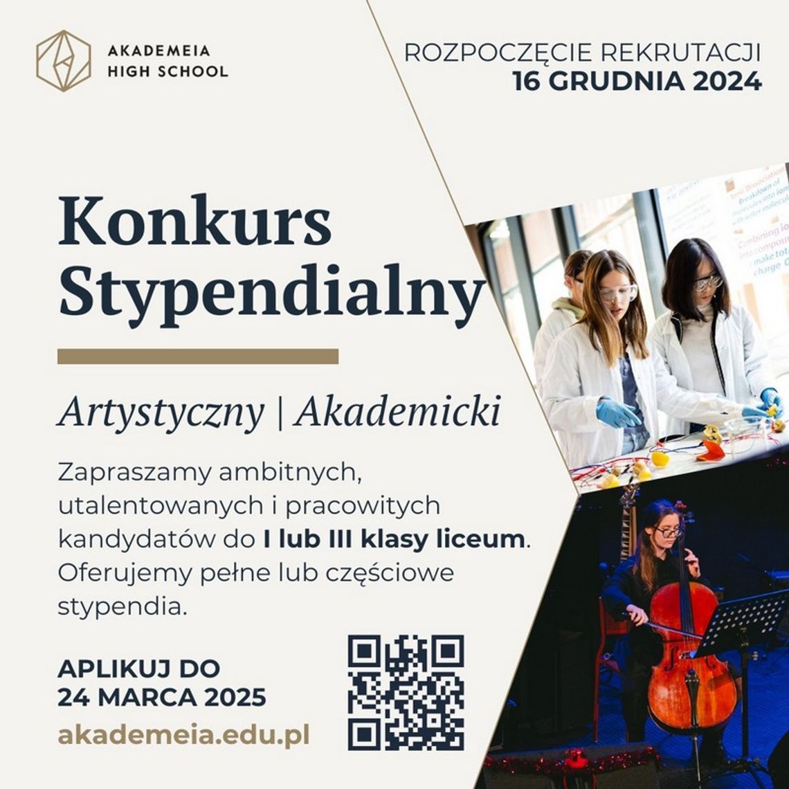 Konkurs stypendialny – dostań się do najlepszego prywatnego liceum w Polsce!