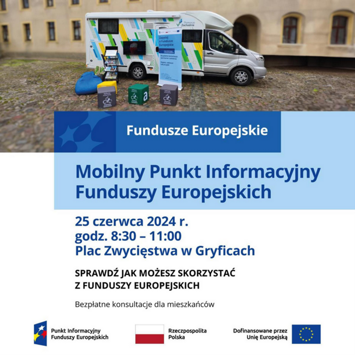 Mobilny Punkt Informacyjny Funduszy Europejskich w Gryficach