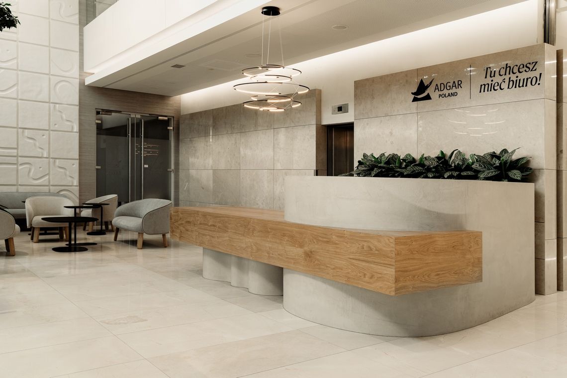 Mokotowski kompleks biurowców Adgar Plaza A i B w nowej odsłonie. Adgar Poland zakończył modernizację lobby Mokotowski kompleks biurowców Adgar Plaza A i B w nowej odsłonie. Adgar Poland zakończył modernizację lobby