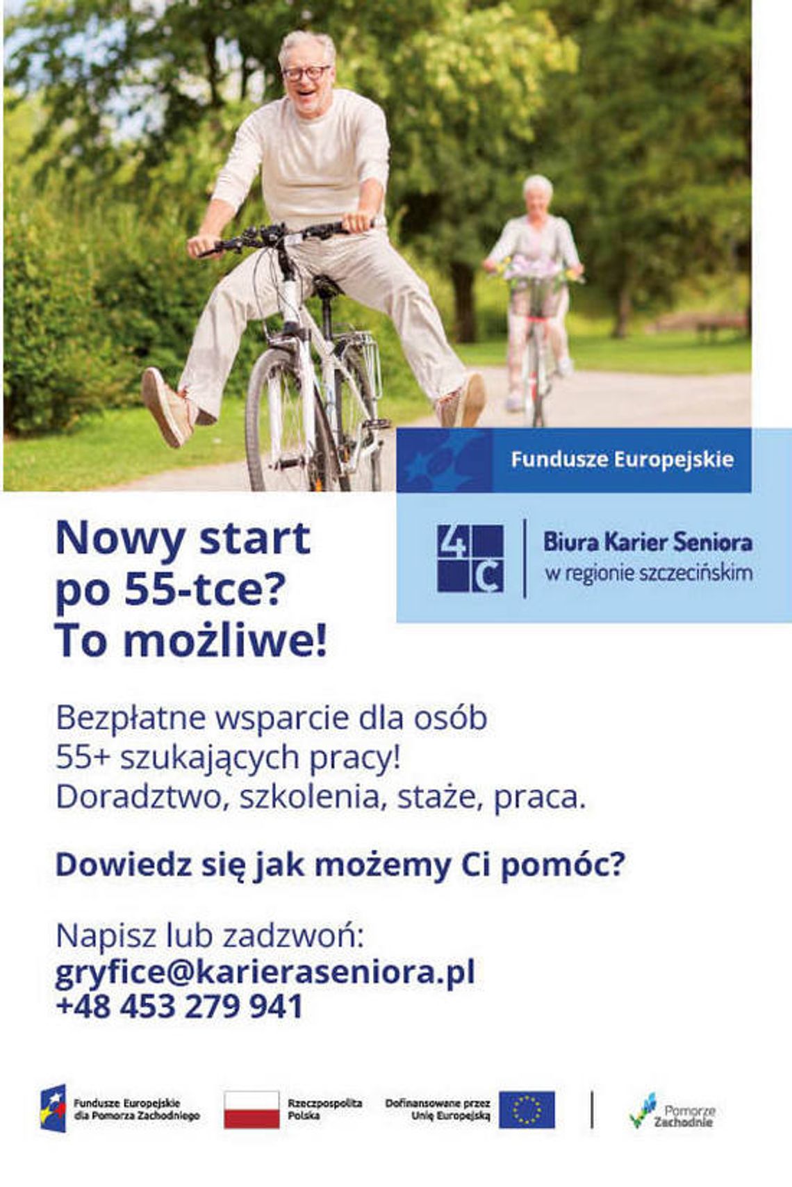 Nowa szansa dla osób 55+ z powiatu gryfickiego!