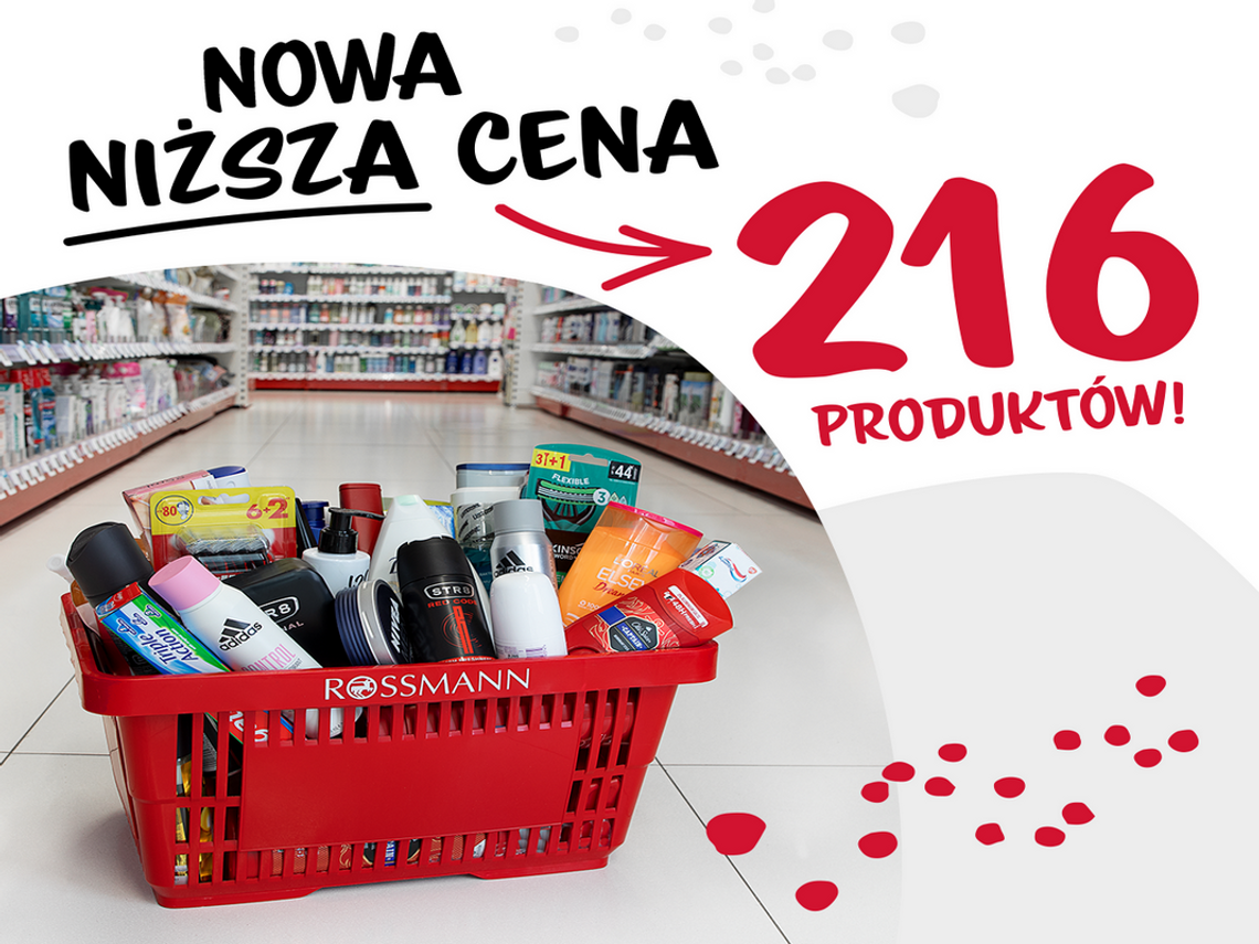 Nowe, niższe ceny na 216 popularnych produktów z Rossmanna