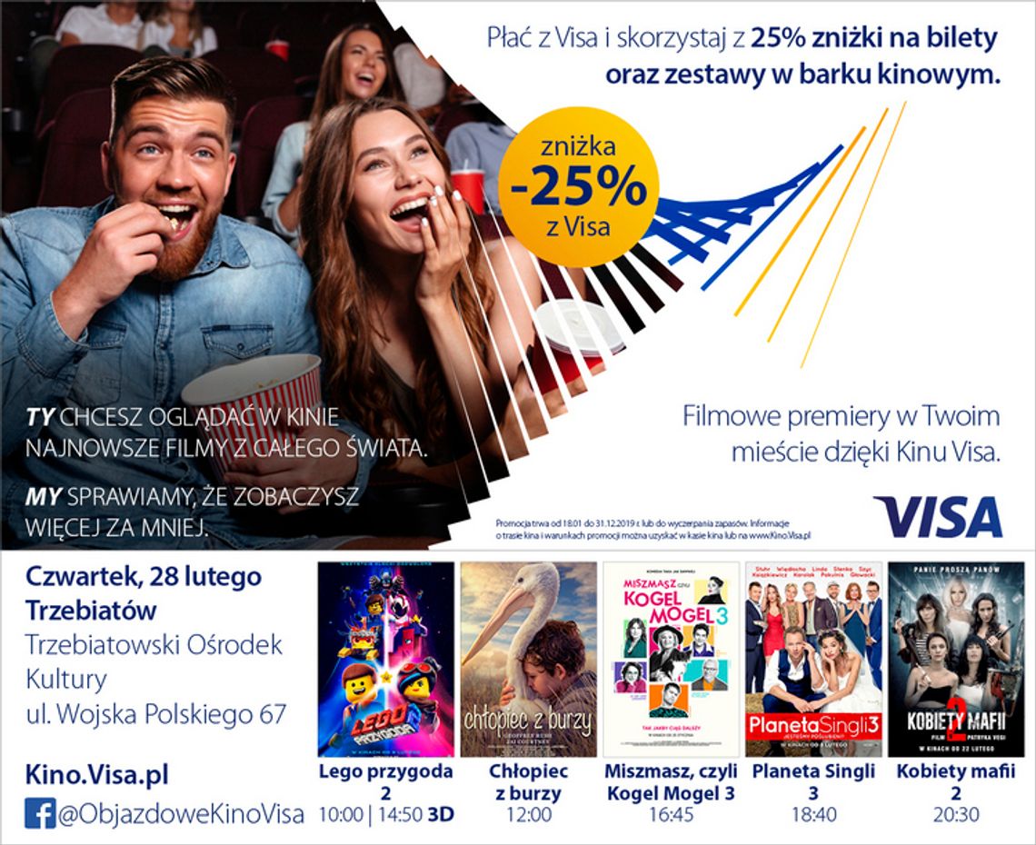 Objazdowe Kino VISA w Trzebiatowie – już 28 lutego