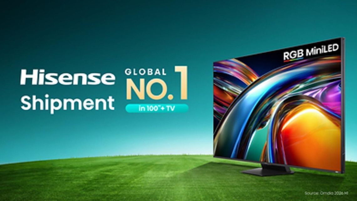 Omdia, I półrocze 2026 r.: Hisense zajmuje 1. miejsce na świecie pod względem dostaw telewizorów o przekątnej 100 cali i większej Omdia, I półrocze 2026 r.: Hisense zajmuje 1. miejsce na świecie pod względem dostaw telewizorów o przekątnej 100 cali i większej