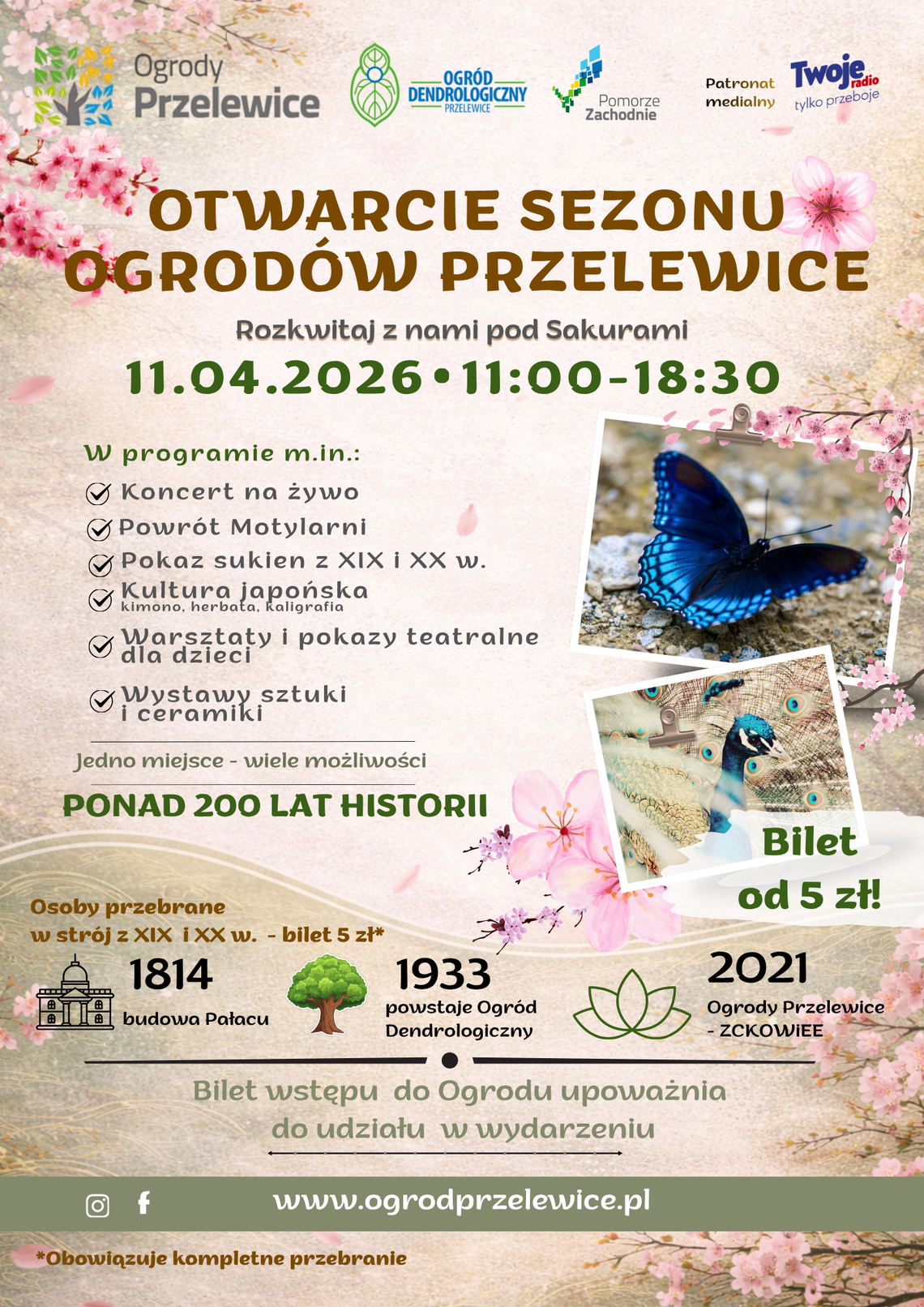 Otwarcie sezonu Ogrodów Przelewice – dzień pełen natury, kultury, edukacji i inspiracji Otwarcie sezonu Ogrodów Przelewice – dzień pełen natury, kultury, edukacji i inspiracji