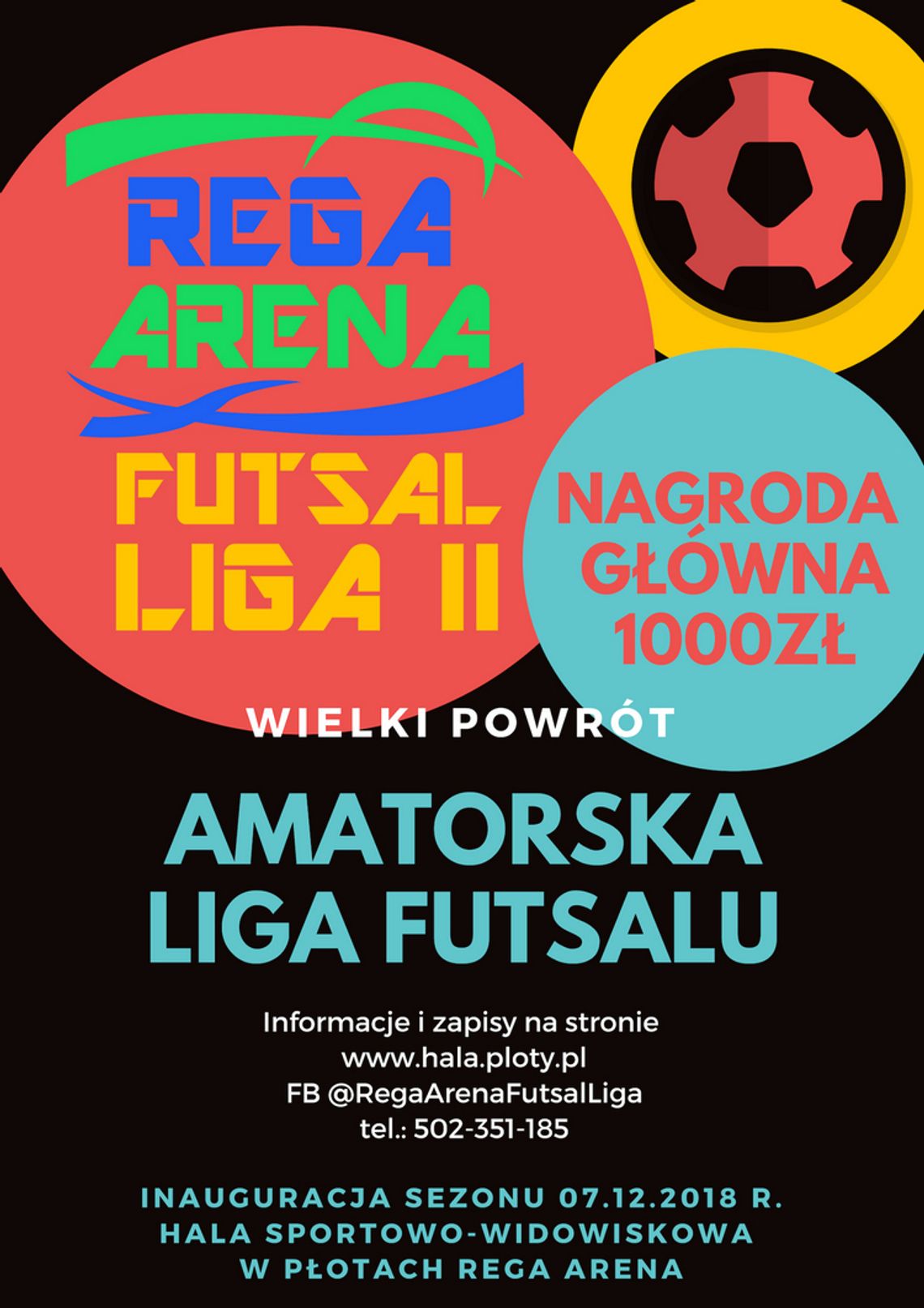 Powraca REGA ARENA FUTSAL LIGA, zgłoś swoją drużynę!