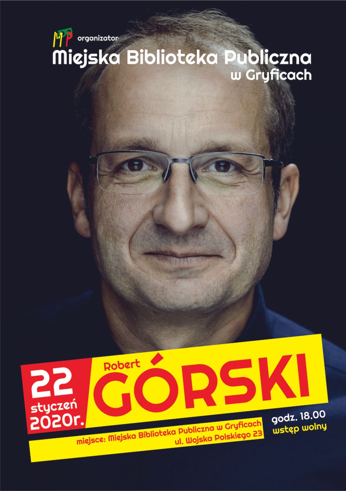 Robert Górski w gryfickiej bibliotece