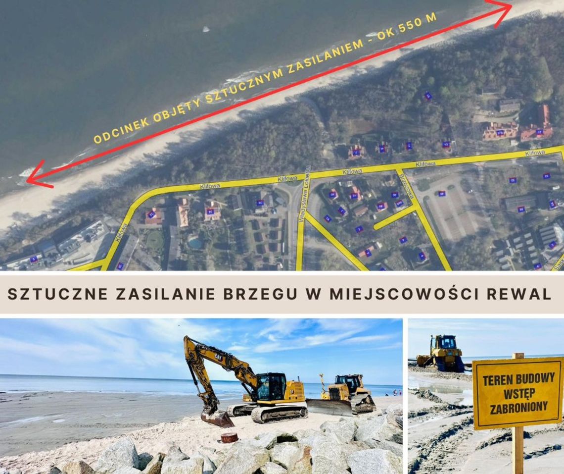 Ruszyło sztuczne zasilanie brzegu w Rewalu